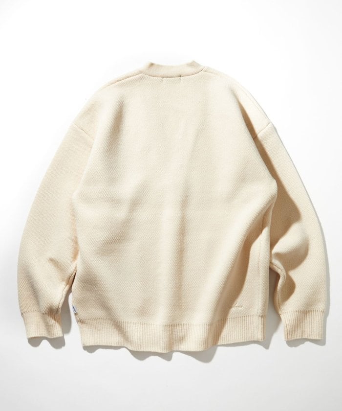 NAUTICA JAPAN Felt Patch Arch Logo V-neck Cardigan