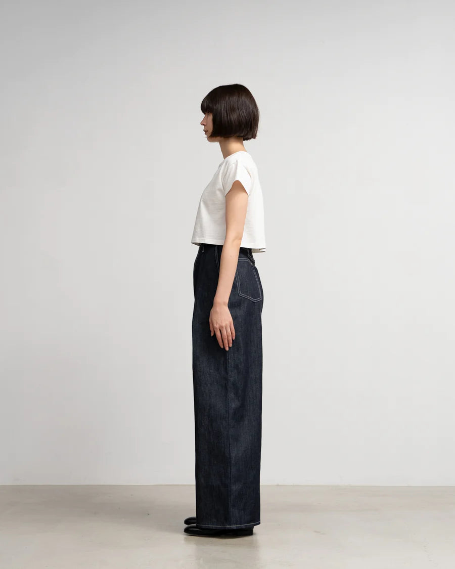 Graphpaper Selvage Denim Two Tuck Wide Pants - RIGID