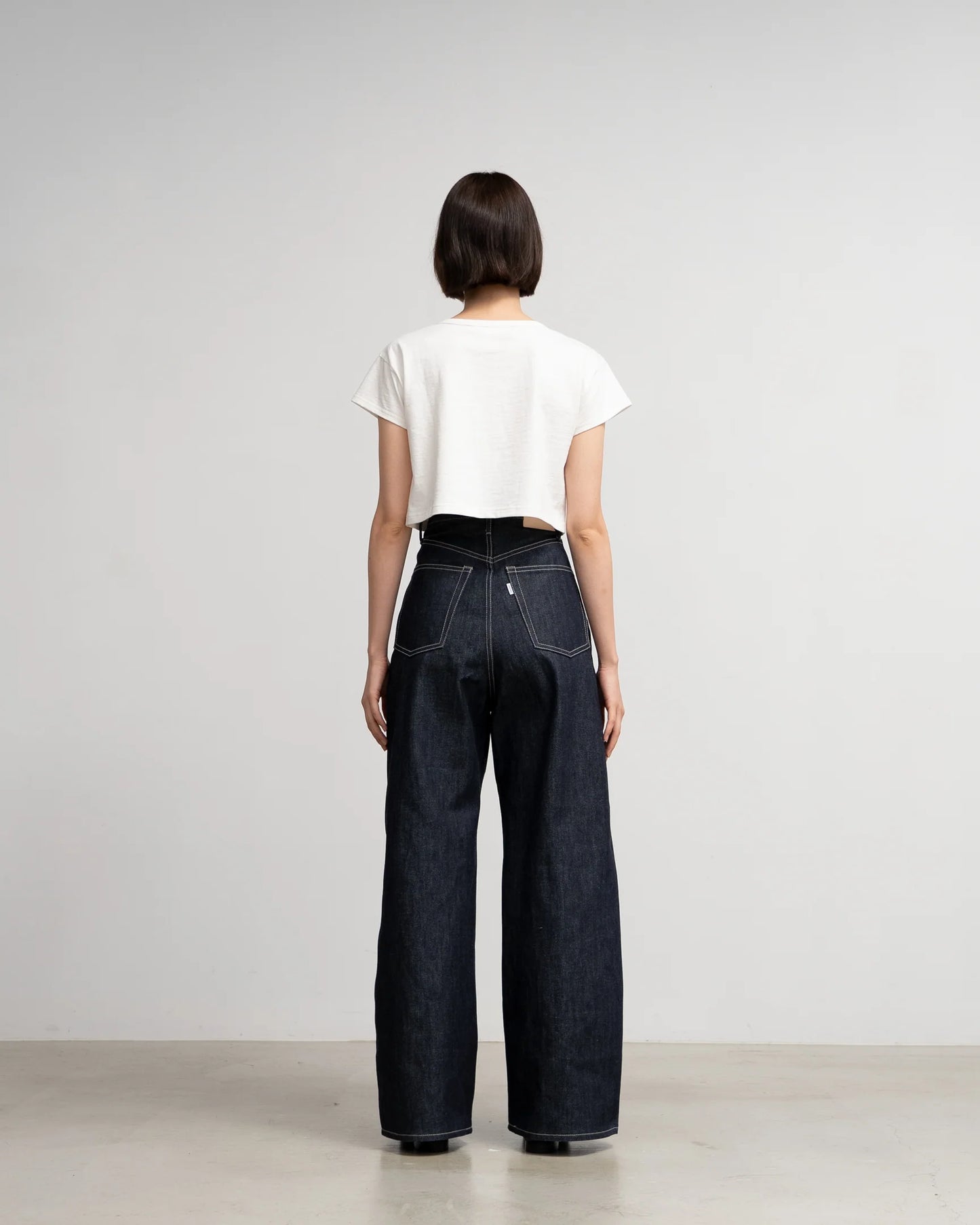 Graphpaper Selvage Denim Two Tuck Wide Pants - RIGID