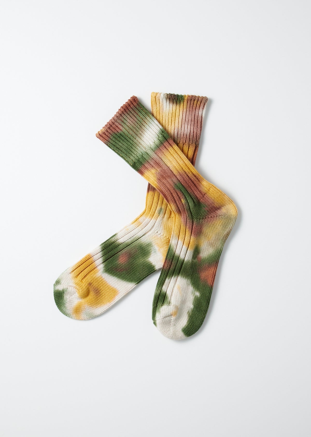 RoToTo CHUNKY RIBBED CREW SOCKS ”TIE DYE”