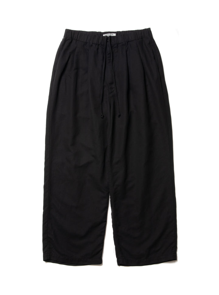 COOTIE PRODUCTIONS GARMENT DYED DOUBLE CLOTH 2 TUCK WIDE EASY TROUSERS