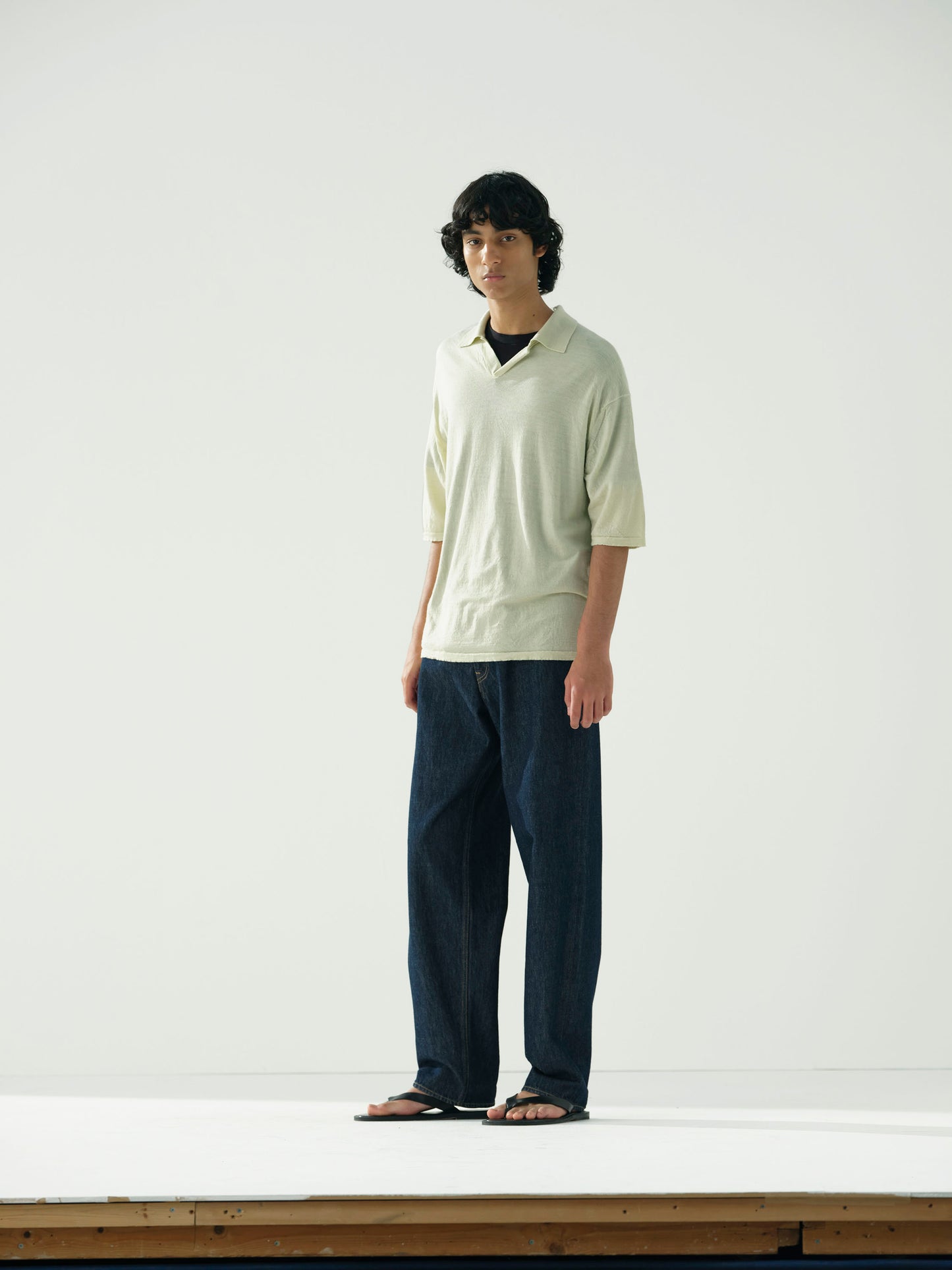AURALEE HARD TWIST DENIM WIDE PANTS