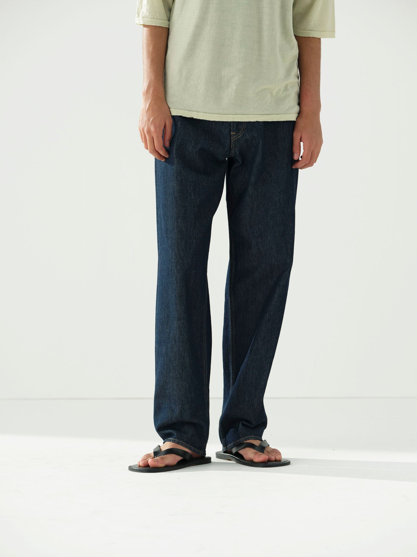 AURALEE HARD TWIST DENIM WIDE PANTS