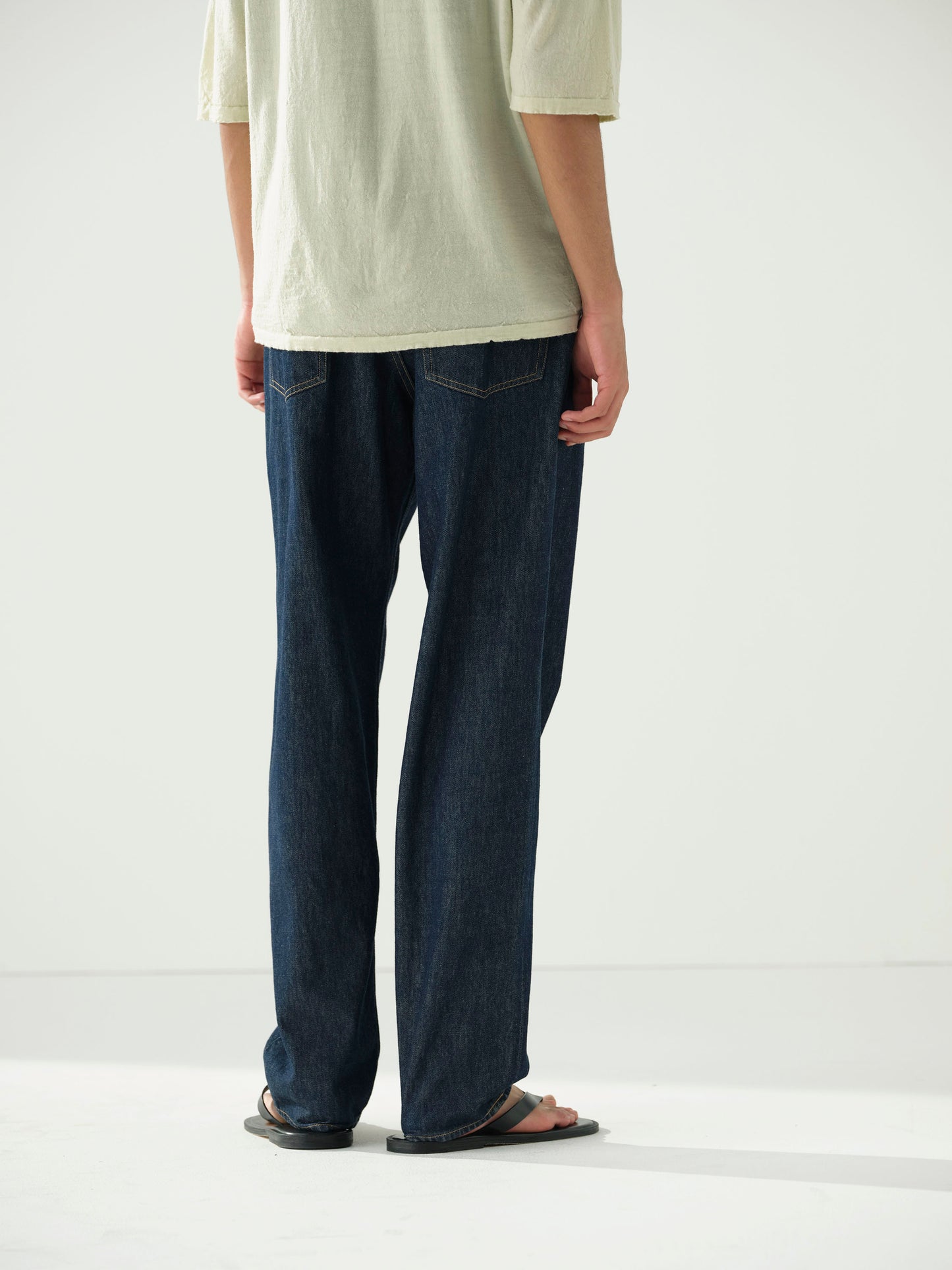 AURALEE HARD TWIST DENIM WIDE PANTS