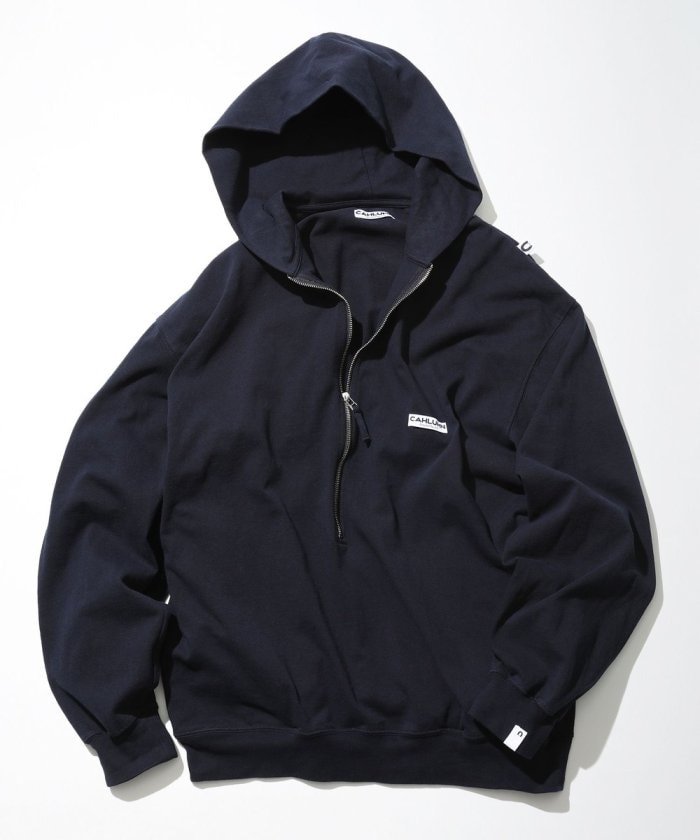 CAHLUMN Heavy Weight Jersey 3/4-Zip Hoodie