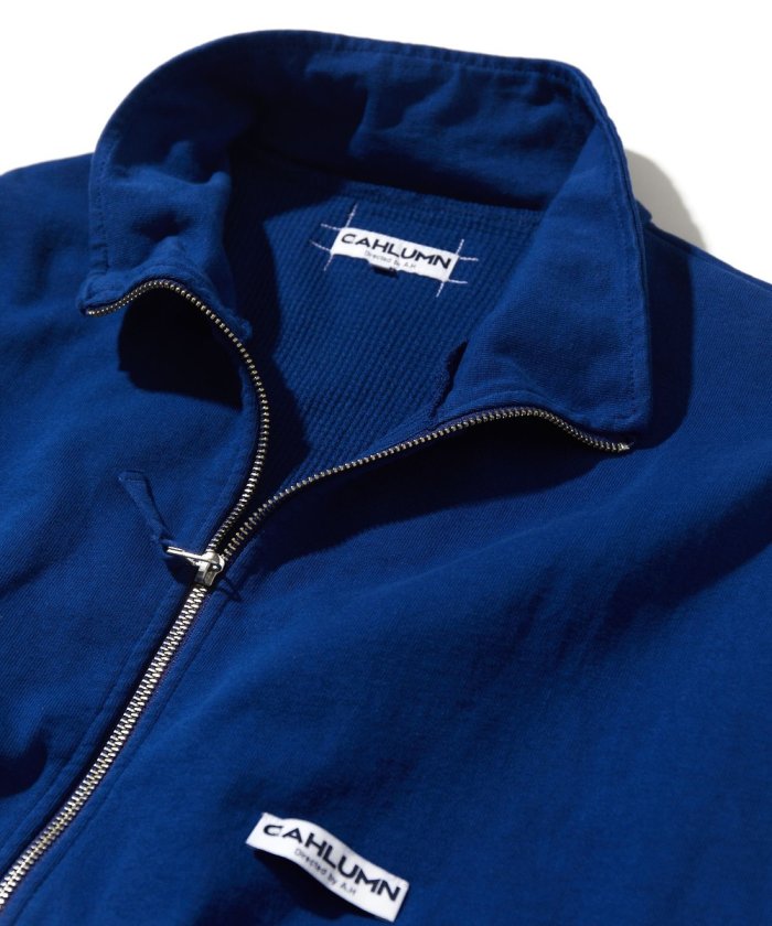 CAHLUMN Heavy Weight Jersey Thermal Lined 3/4 Zip Cadet Collar Shirt