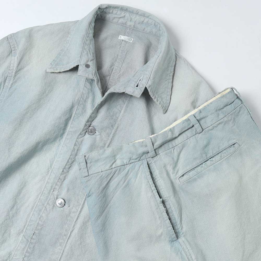 A.PRESSE Indigo Pin Check Coverall