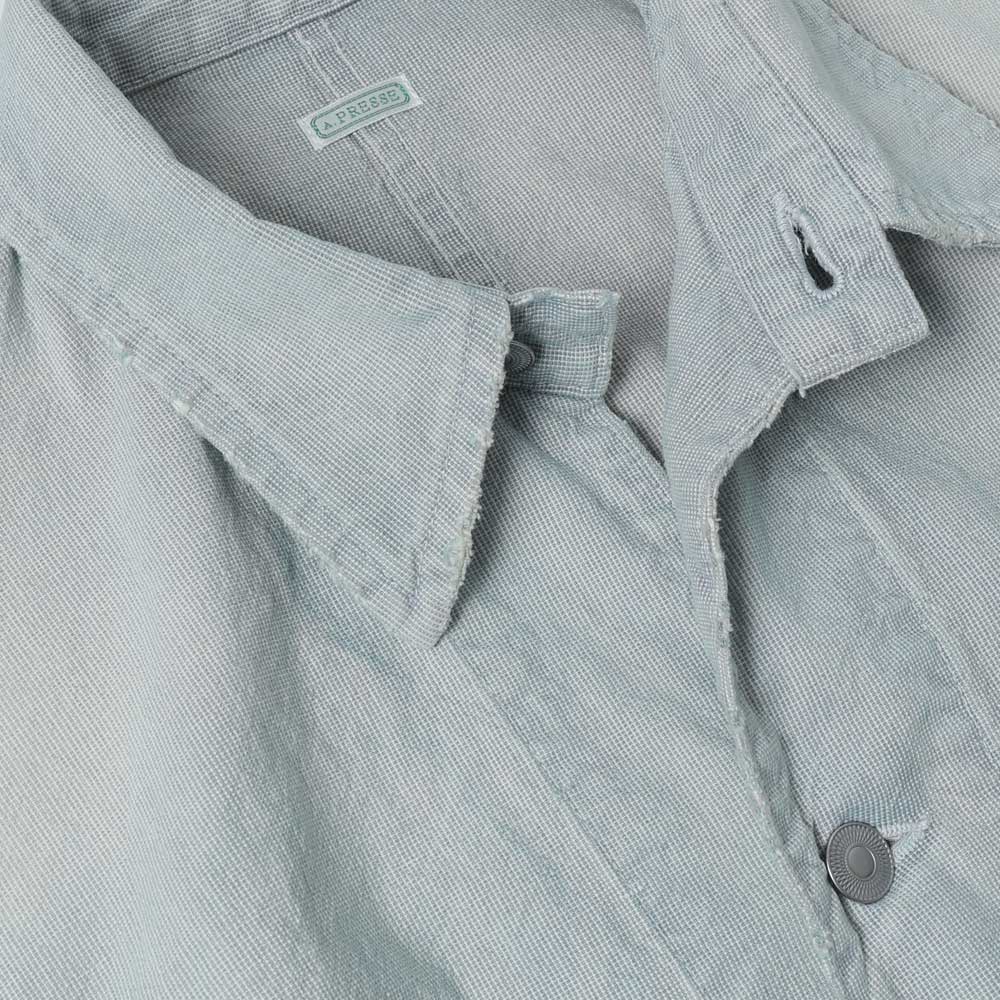 A.PRESSE Indigo Pin Check Coverall