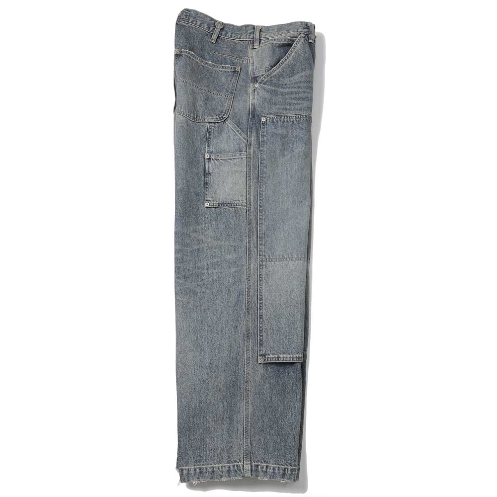 DAIRIKU Vintage Washed Painter Denim Wide Pants