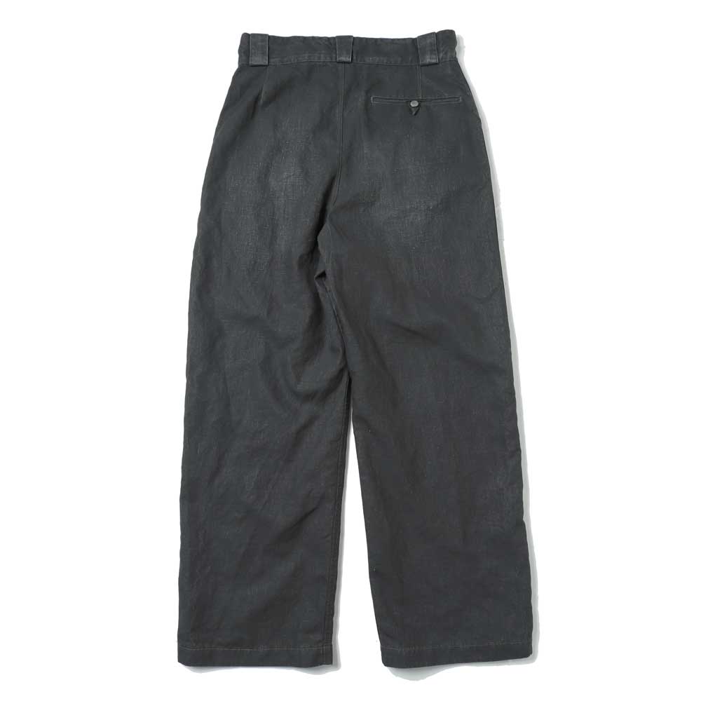 A.PRESSE Vintage Black Linen Trousers