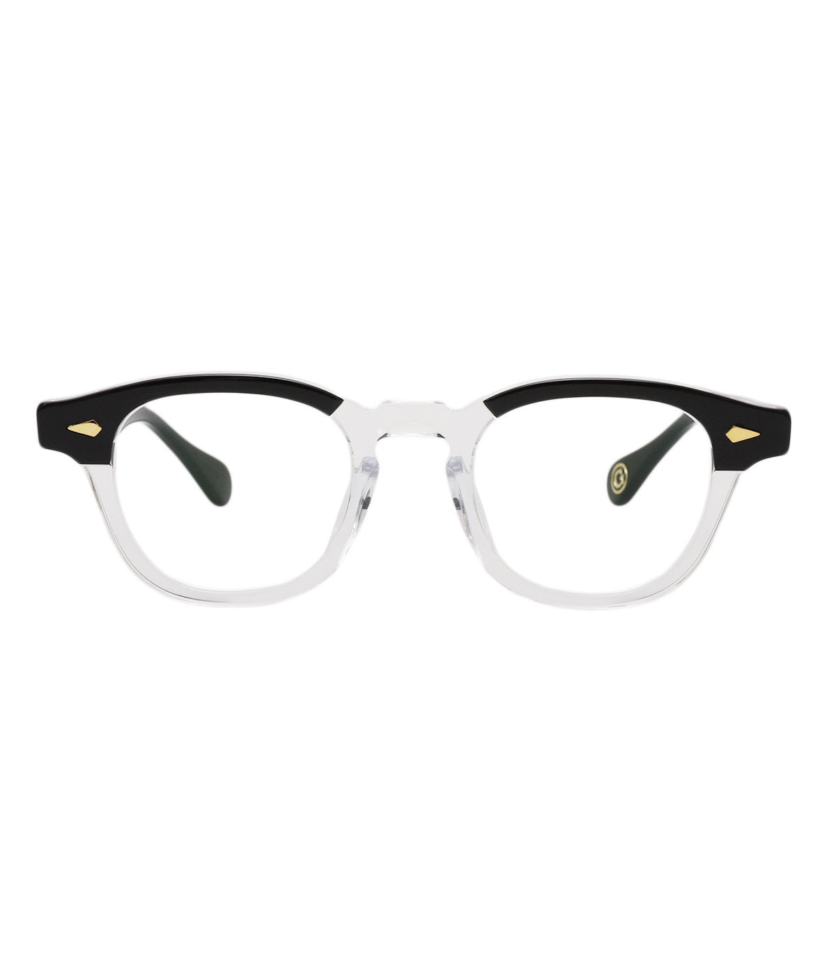 JULIUS TART OPTICAL AR Gold Edition Eyeglass Frame Black Clear