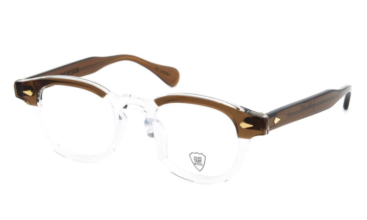 JULIUS TART OPTICAL AR Gold Edition Eyeglass Frame Red Brown Brow