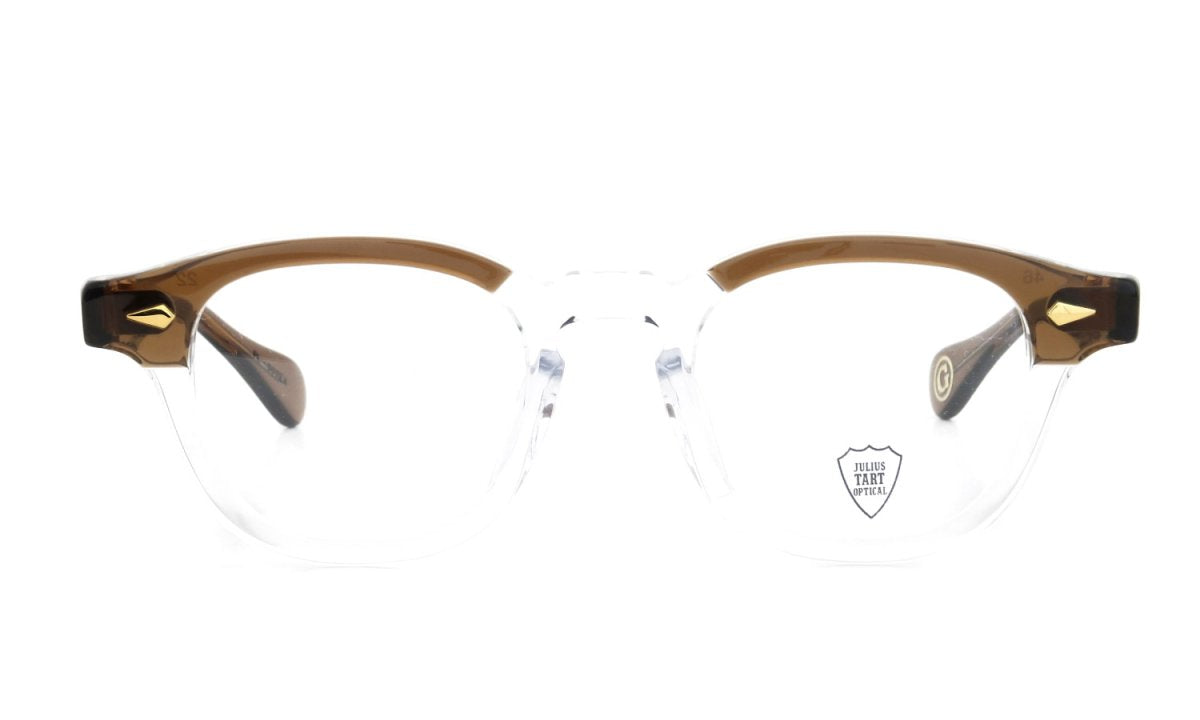 JULIUS TART OPTICAL AR Gold Edition Eyeglass Frame Red Brown Brow