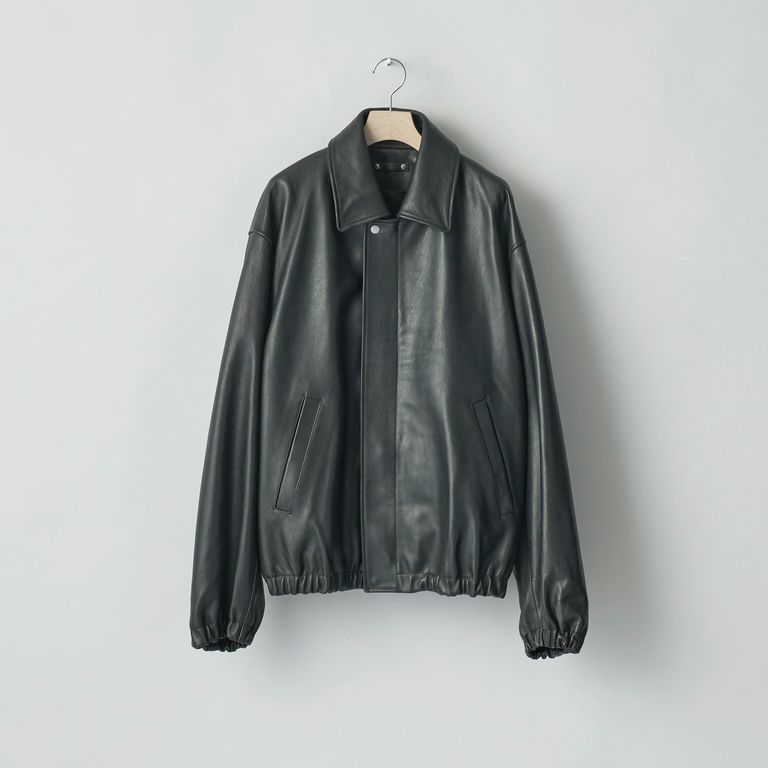 ssstein(シュタイン)/SHRUNK LEATHER ZIP SHORT JACKET/DARK