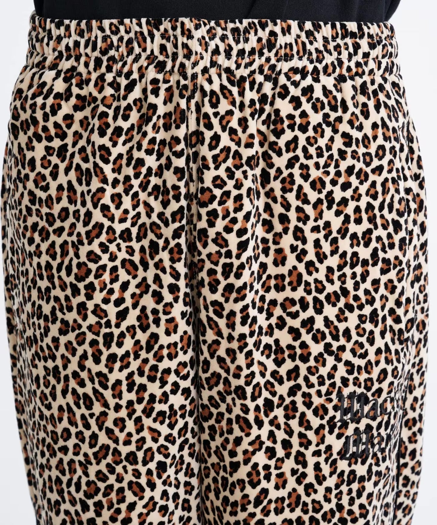 WACKO MARIA LEOPARD VELVET TRACK PANTS
