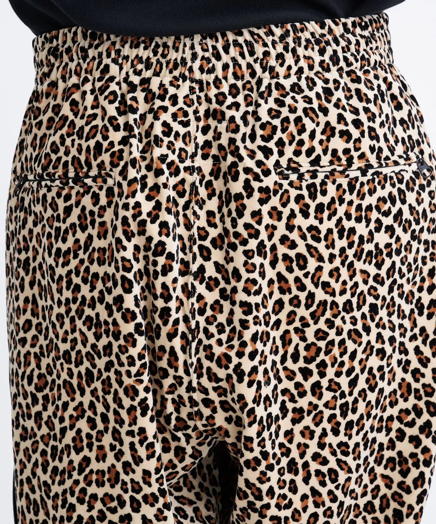 WACKO MARIA LEOPARD VELVET TRACK PANTS