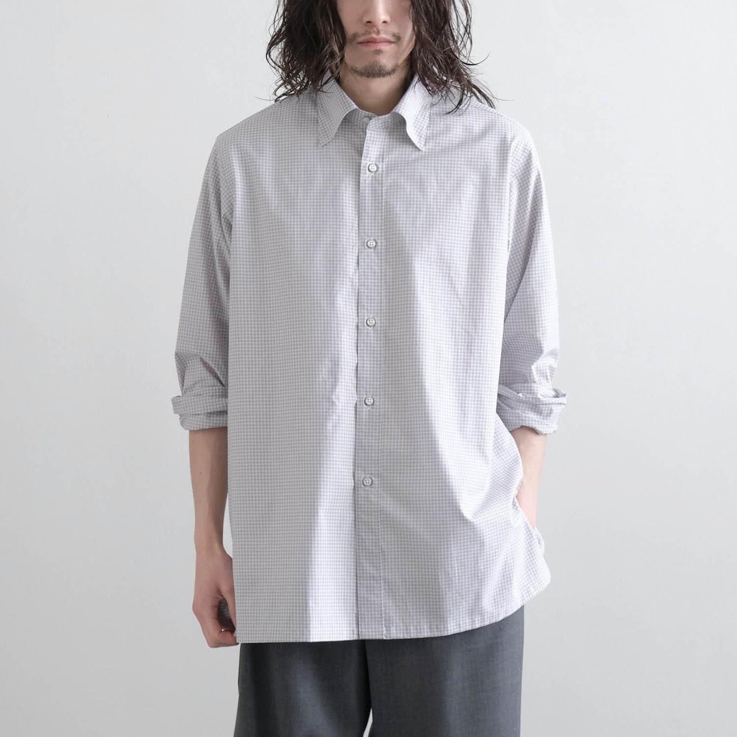 MAATEE&SONS SAINT GELMAN HIDDEN BD REGULAR COLLAR SHIRTS