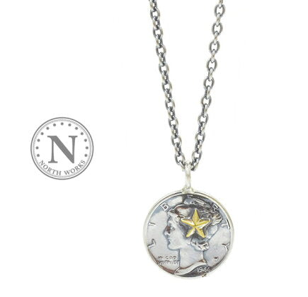 NORTH WORKS 10¢Brace Point Pendant NECKLACE N-301