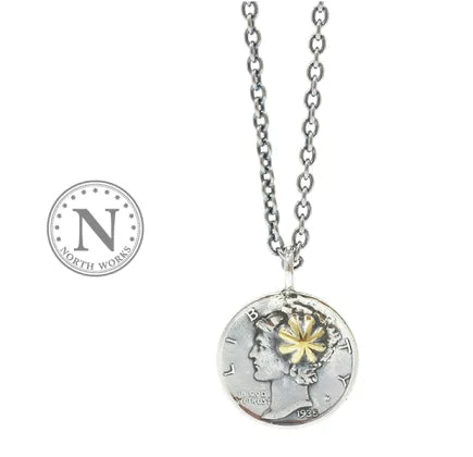 NORTH WORKS 10¢Brace Point Pendant NECKLACE N-304