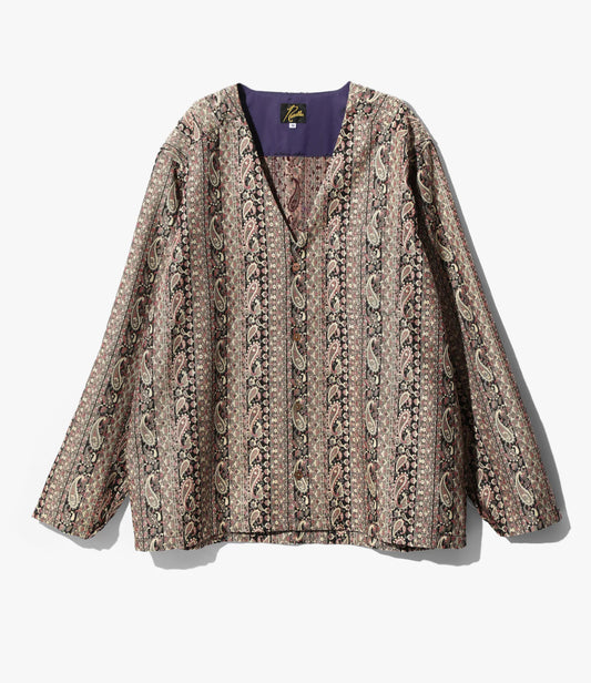 Needles V Neck Shirt - Paisley Stripe Jq.