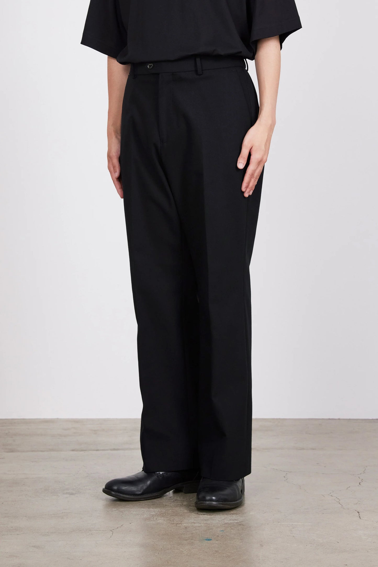 MARKAWARE ORGANIC COTTON SURVIVAL CLOTH FLAT FRONT FLARED TROUSERS