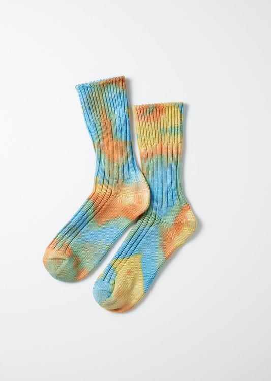 RoToTo CHUNKY RIBBED CREW SOCKS ”TIE DYE”