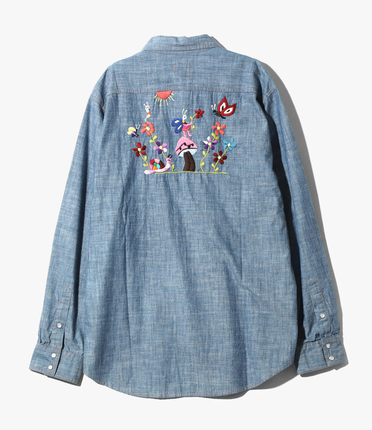 Needles Western Shirt - Cotton Chambray / India Emb.