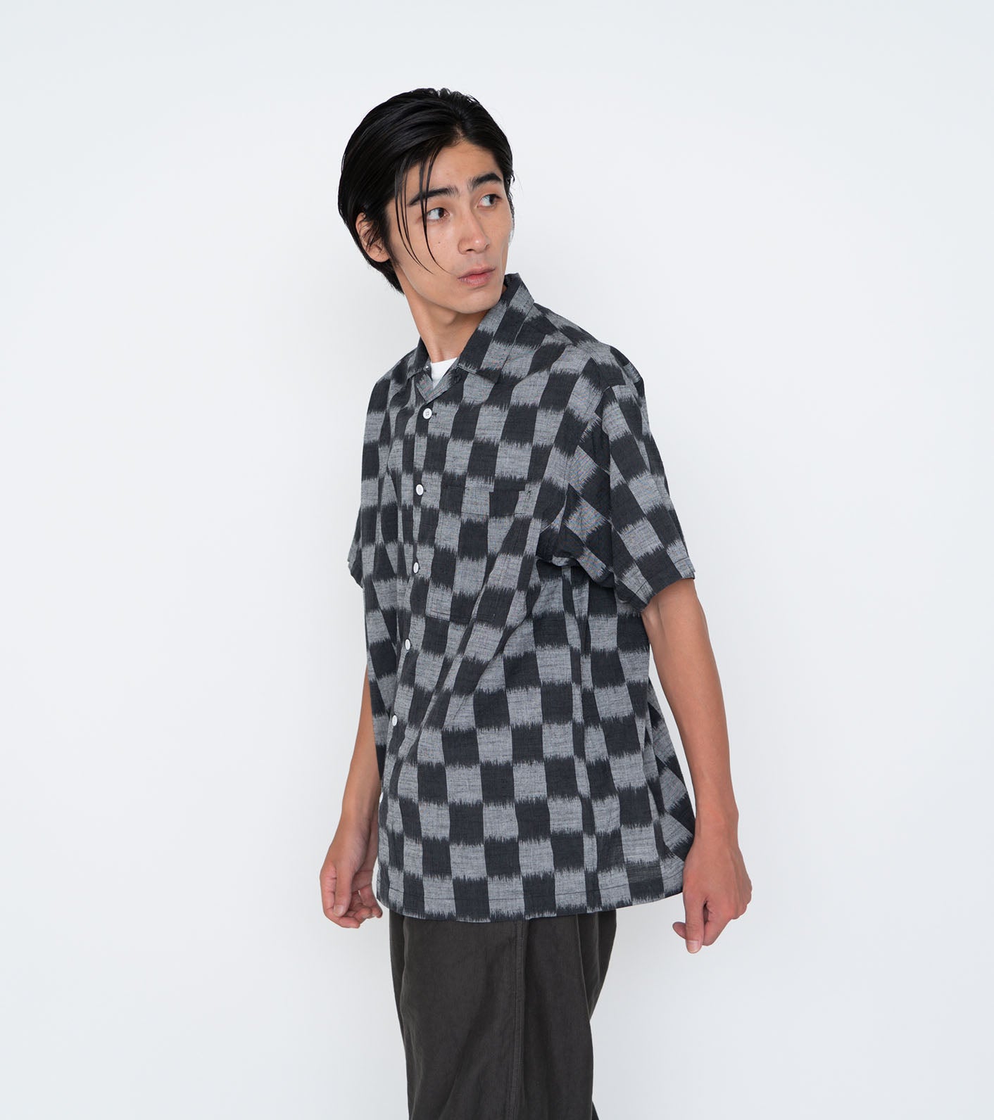 THE NORTH FACE PURPLE LABEL Open Collar Checkerboard Field S/S Shirt