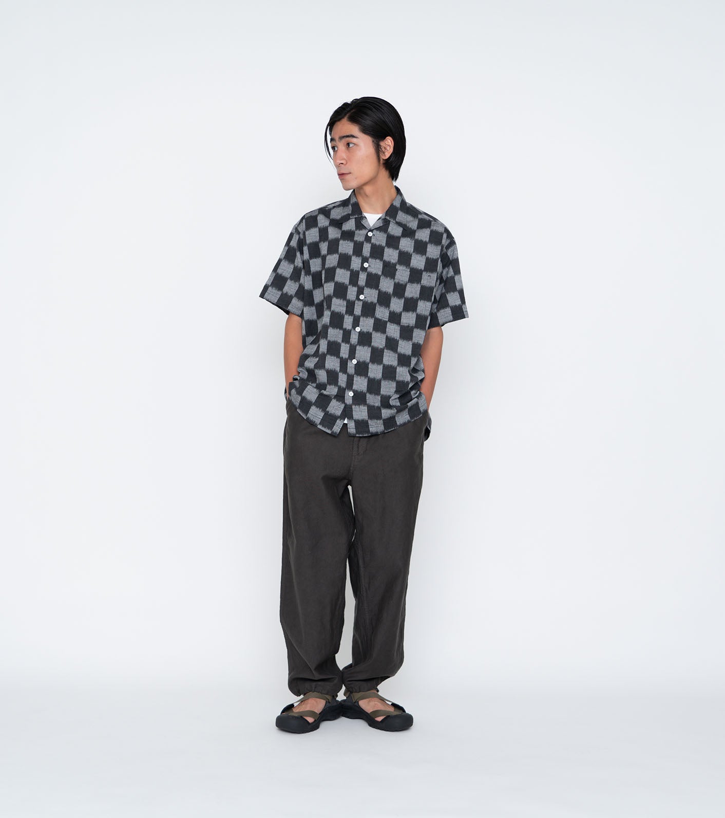 THE NORTH FACE PURPLE LABEL Open Collar Checkerboard Field S/S Shirt