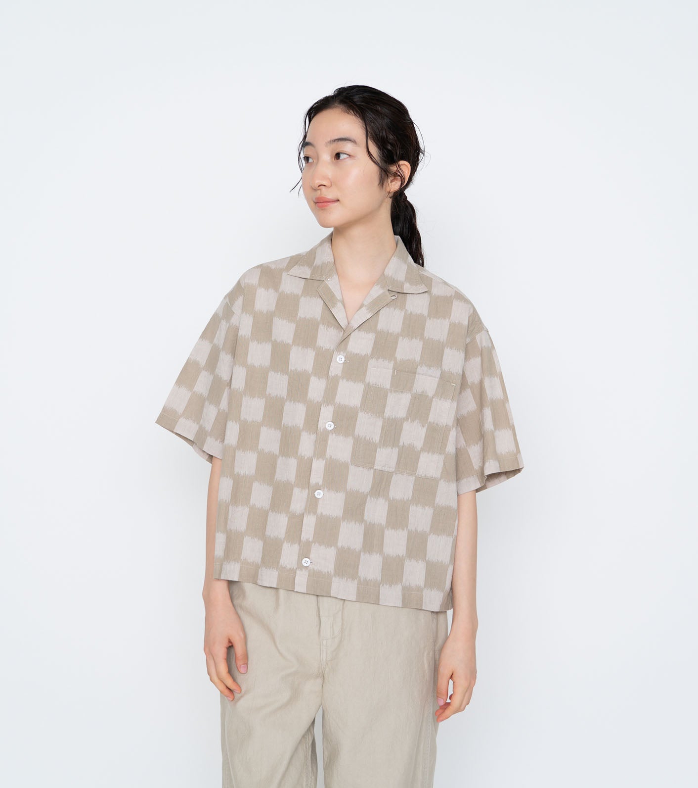 THE NORTH FACE PURPLE LABEL Open Collar Checkerboard Field S/S Shirt