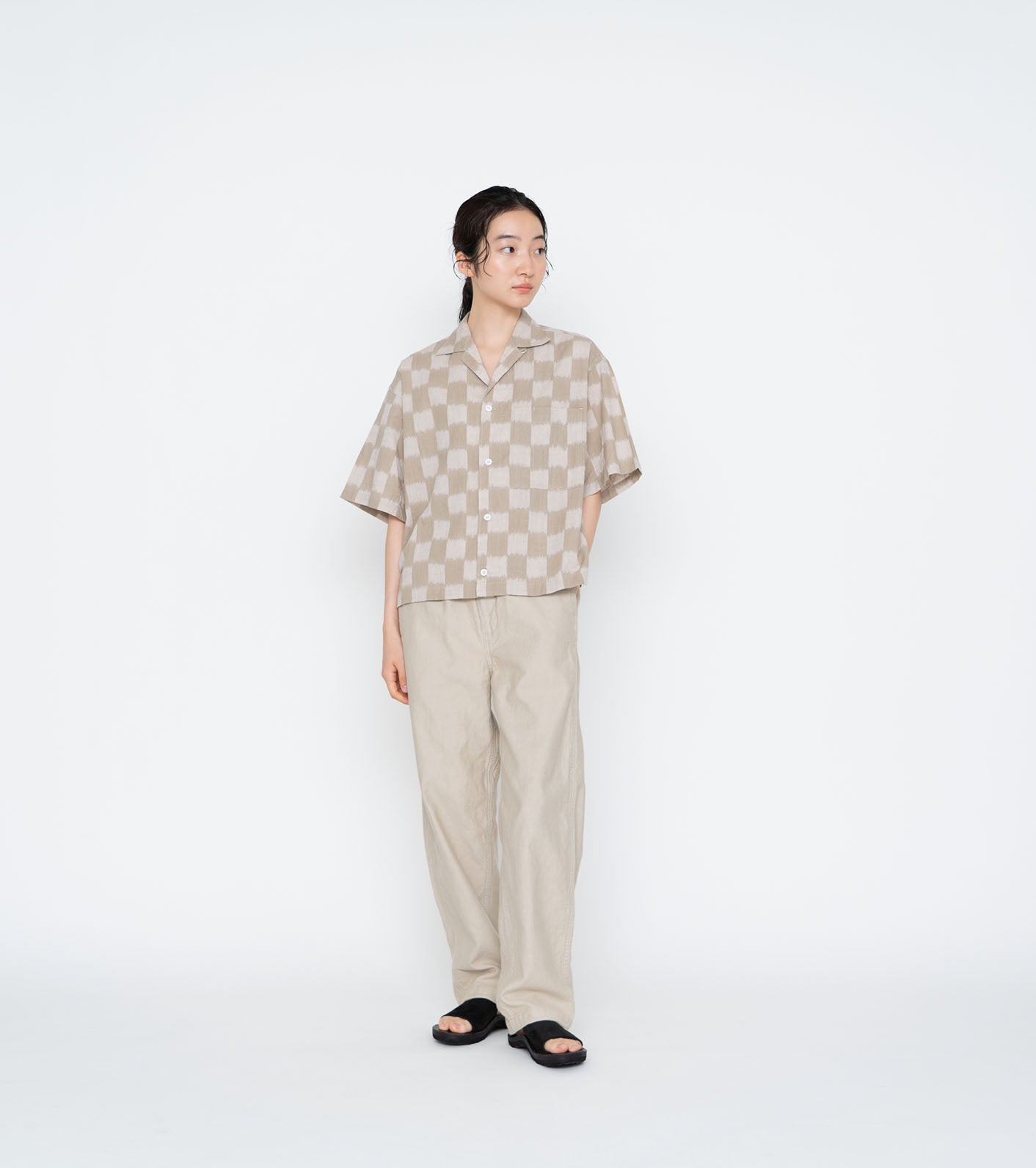 THE NORTH FACE PURPLE LABEL Open Collar Checkerboard Field S/S Shirt