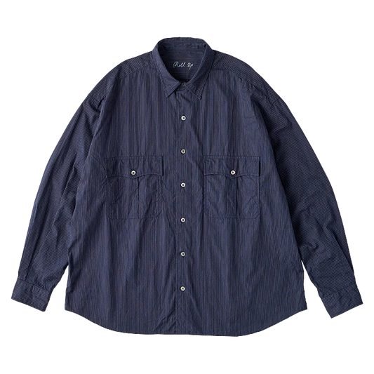 Porter Classic ROLL UP PIN STRIPE SHIRT