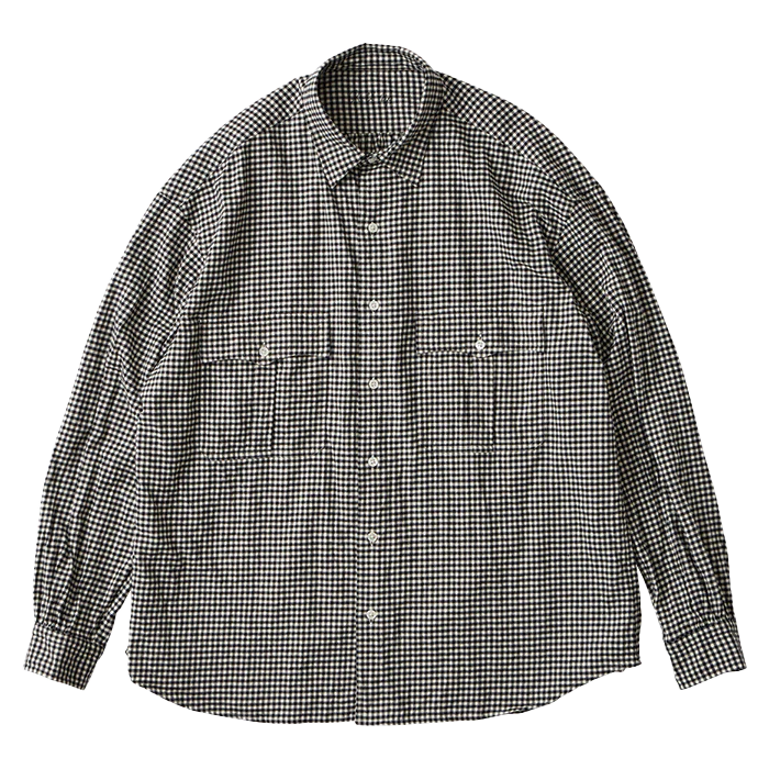 Porter Classic ROLL UP FLANNEL GINGHAM CHECK SHIRT