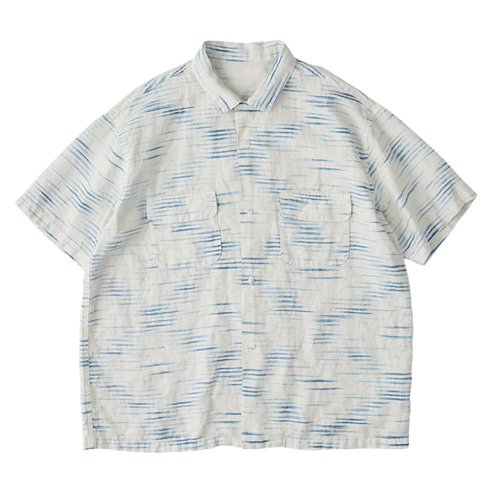 Porter Classic OLD FRANCE INDIGO PRINT SHIRT