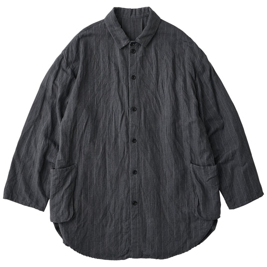 Porter Classic PIN STRIPE LINEN COTTON SHIRT JACKET