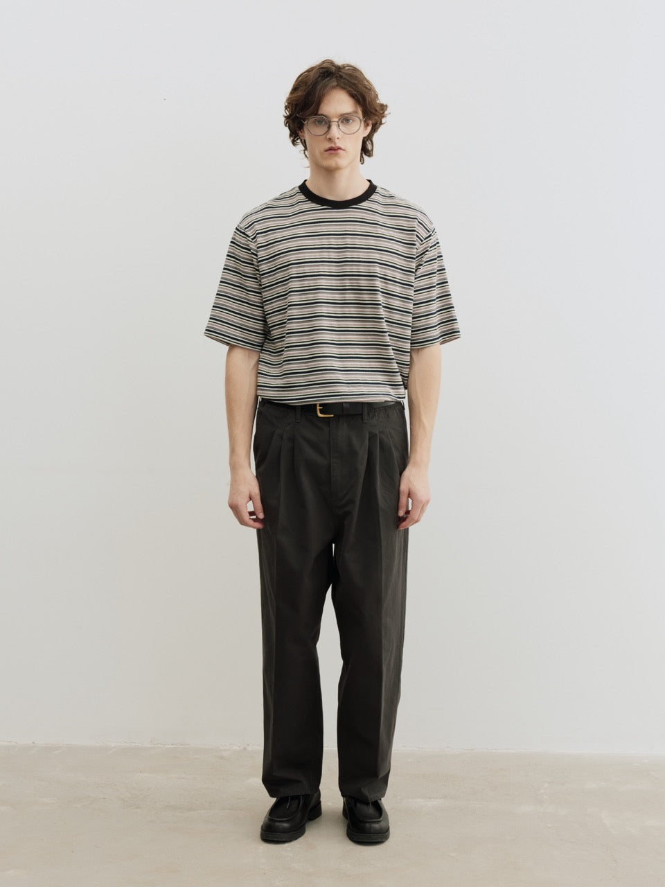 Burcs Tencel Stripe Crewneck Tee