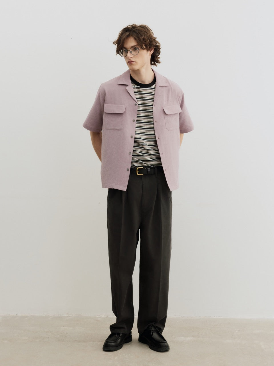 Burcs Tencel Stripe Crewneck Tee