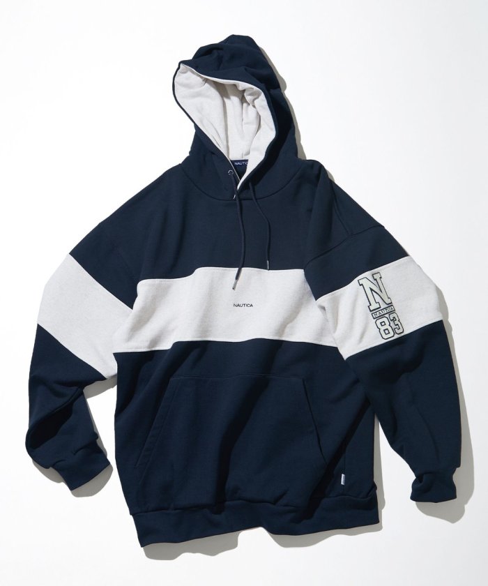 NAUTICA JAPAN Panel Border Sweat Hoodie