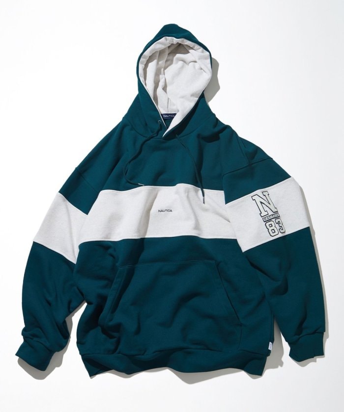 NAUTICA JAPAN Panel Border Sweat Hoodie