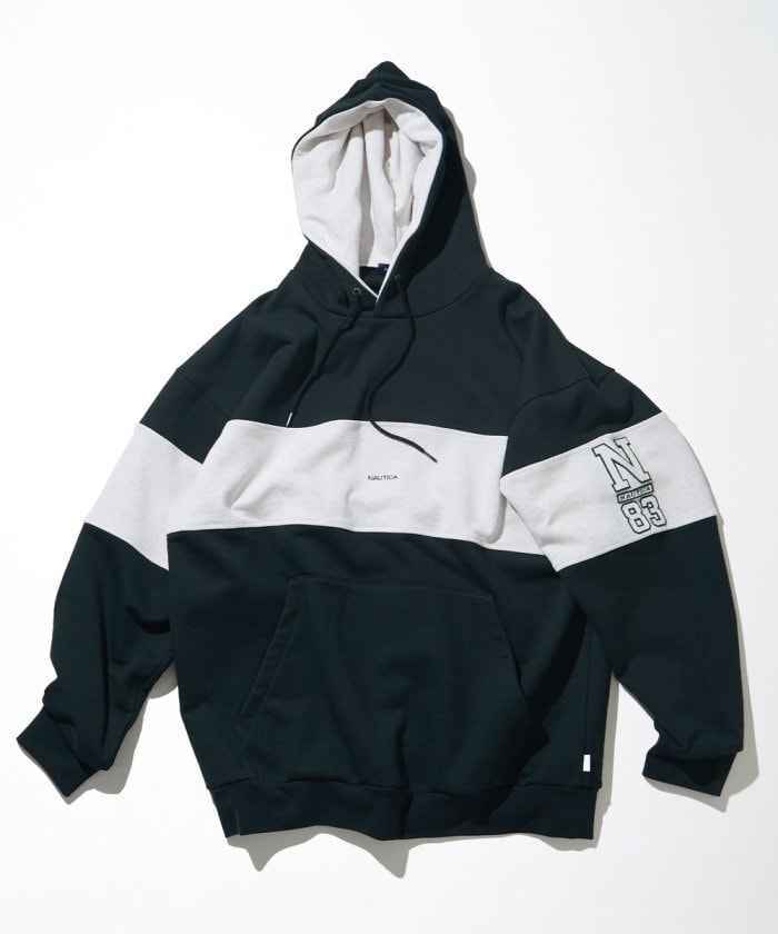 NAUTICA JAPAN Panel Border Sweat Hoodie