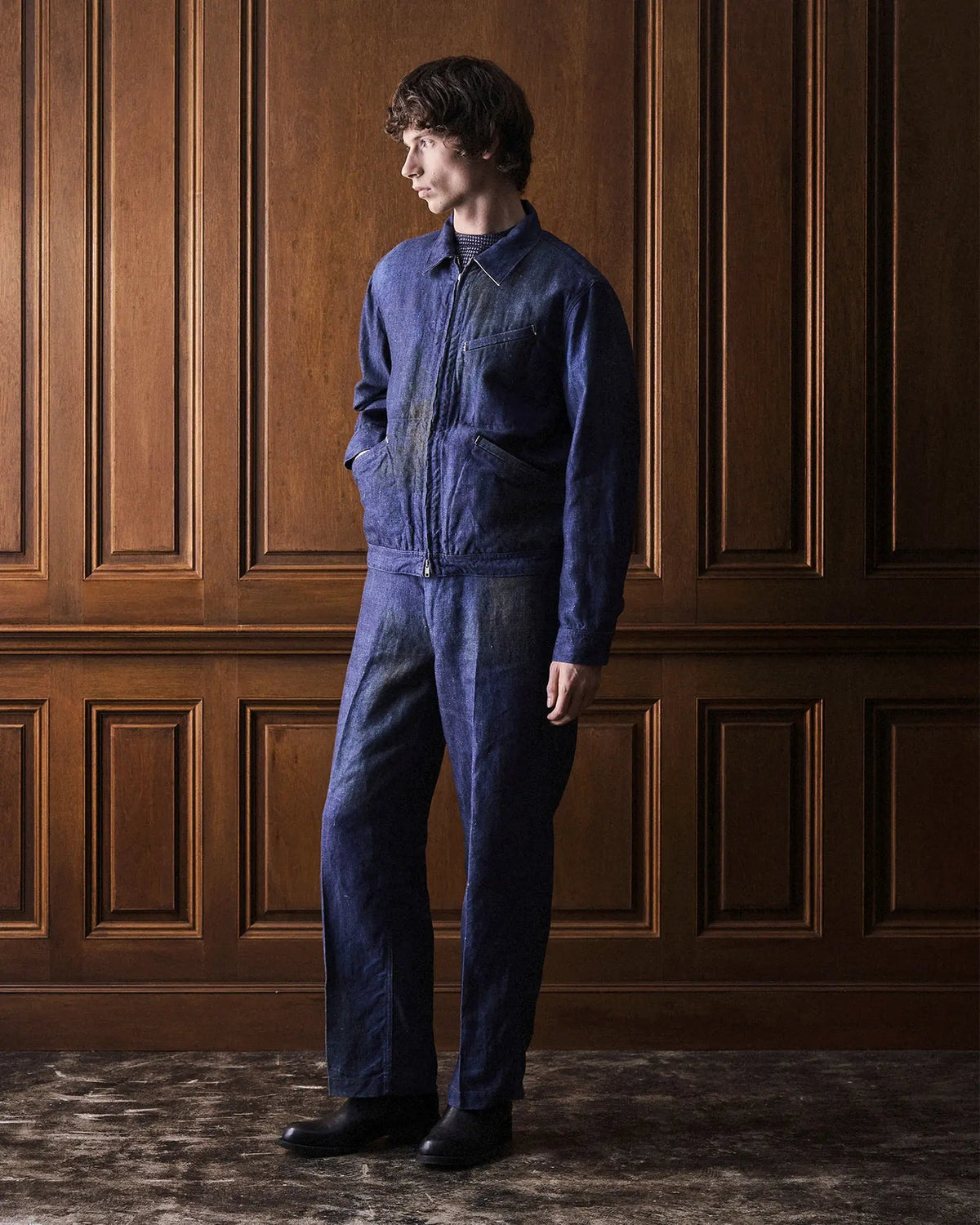 NICENESS N.JETT Printed Canvas Short Blouson