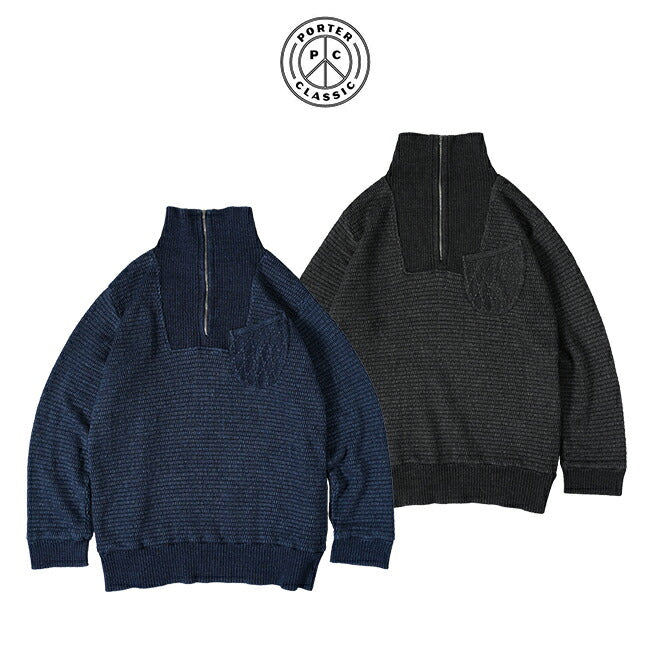 Porter Classic BEATNIK KENDO KNIT HALF ZIP – unexpected store