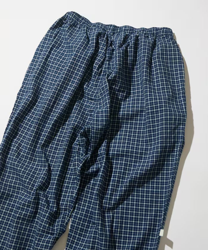 CAHLUMN Indigo Madras Check Easy Pant