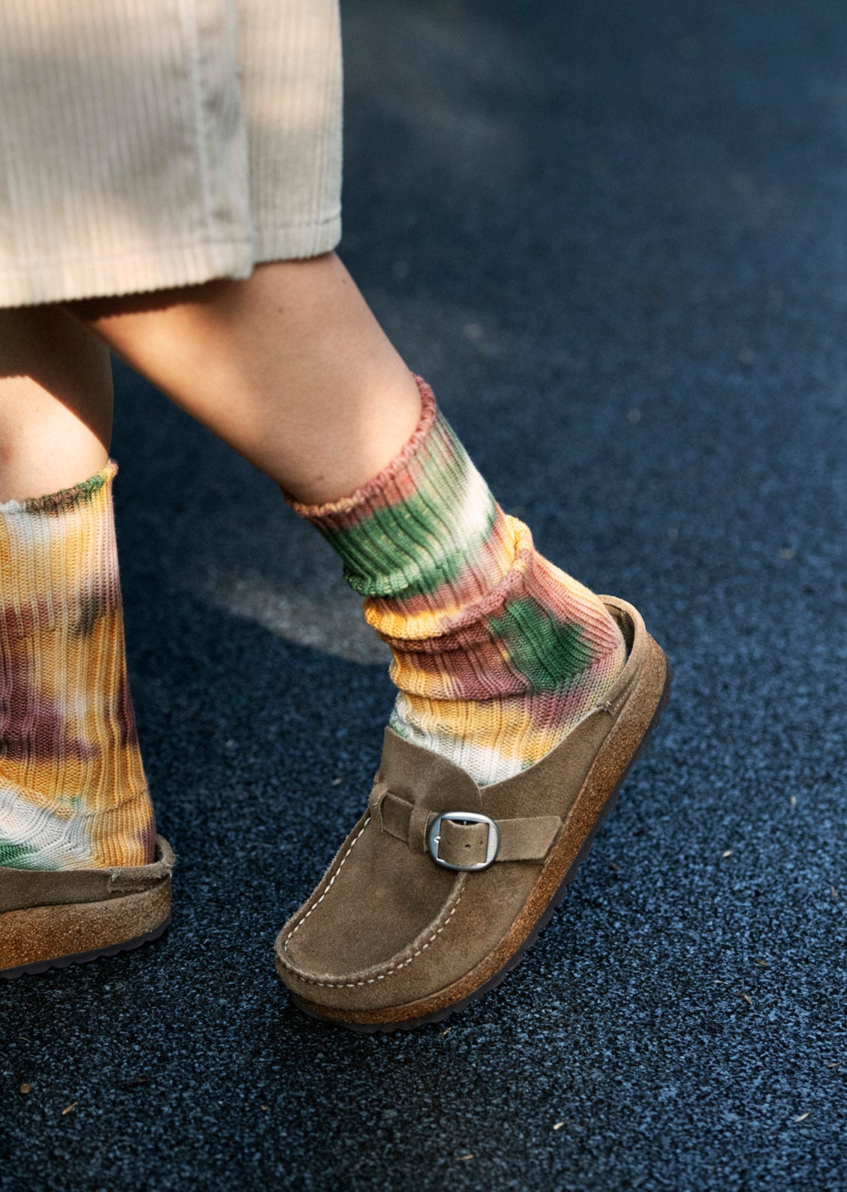 RoToTo CHUNKY RIBBED CREW SOCKS ”TIE DYE”