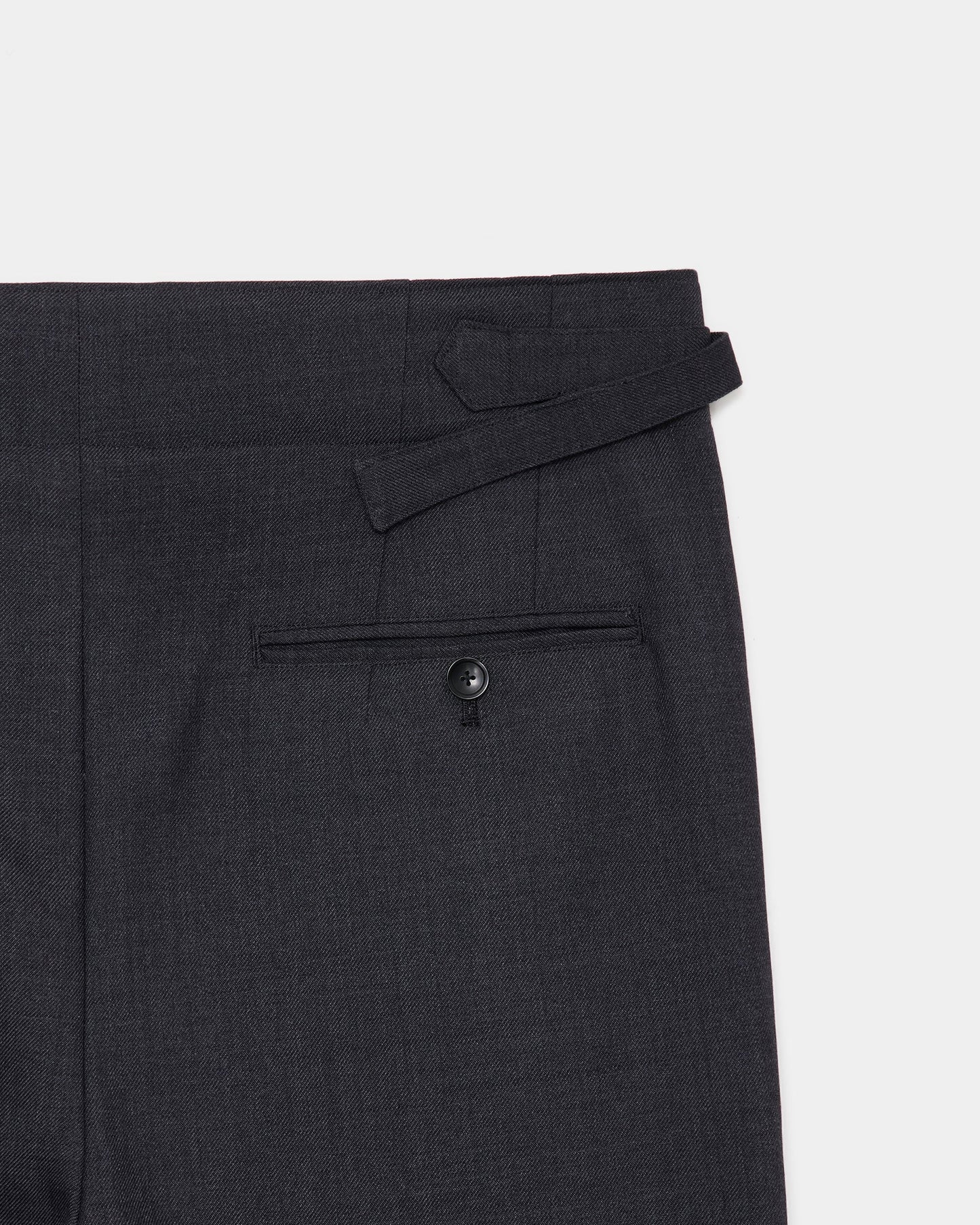 marka RECYCLED POLYESTER NON-MULESED WOOL GABARDINE TWO TUCK MILITARY TROUSERS