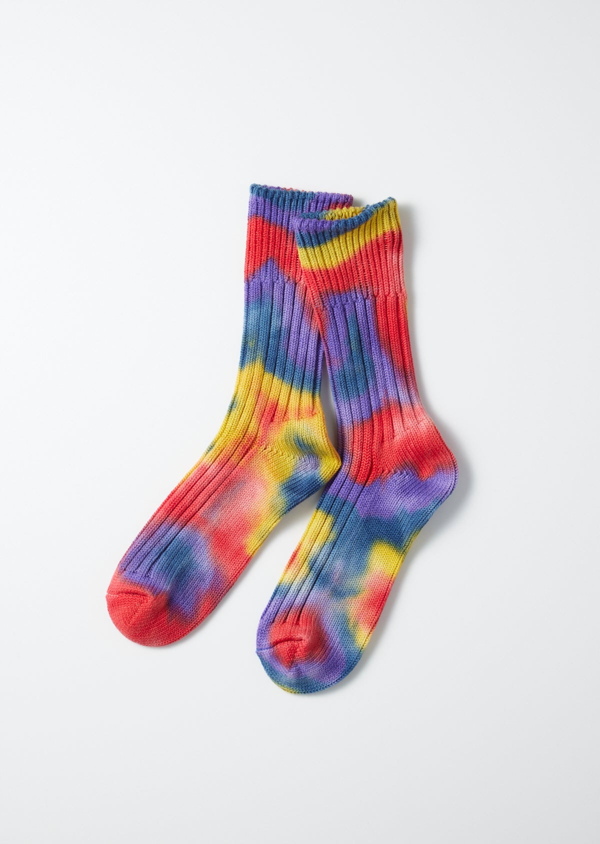 RoToTo CHUNKY RIBBED CREW SOCKS ”TIE DYE”