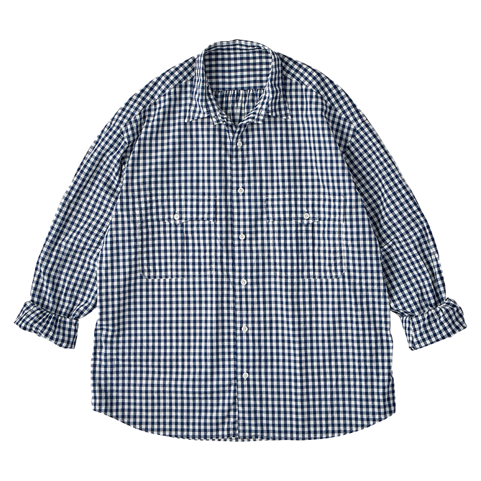 トップス PORTER CLASSIC ROLLUP GINGHAM CHECKSHIRT Porter Classic ROLL UP GINGHAM CHECK SHIRT – unexpected store