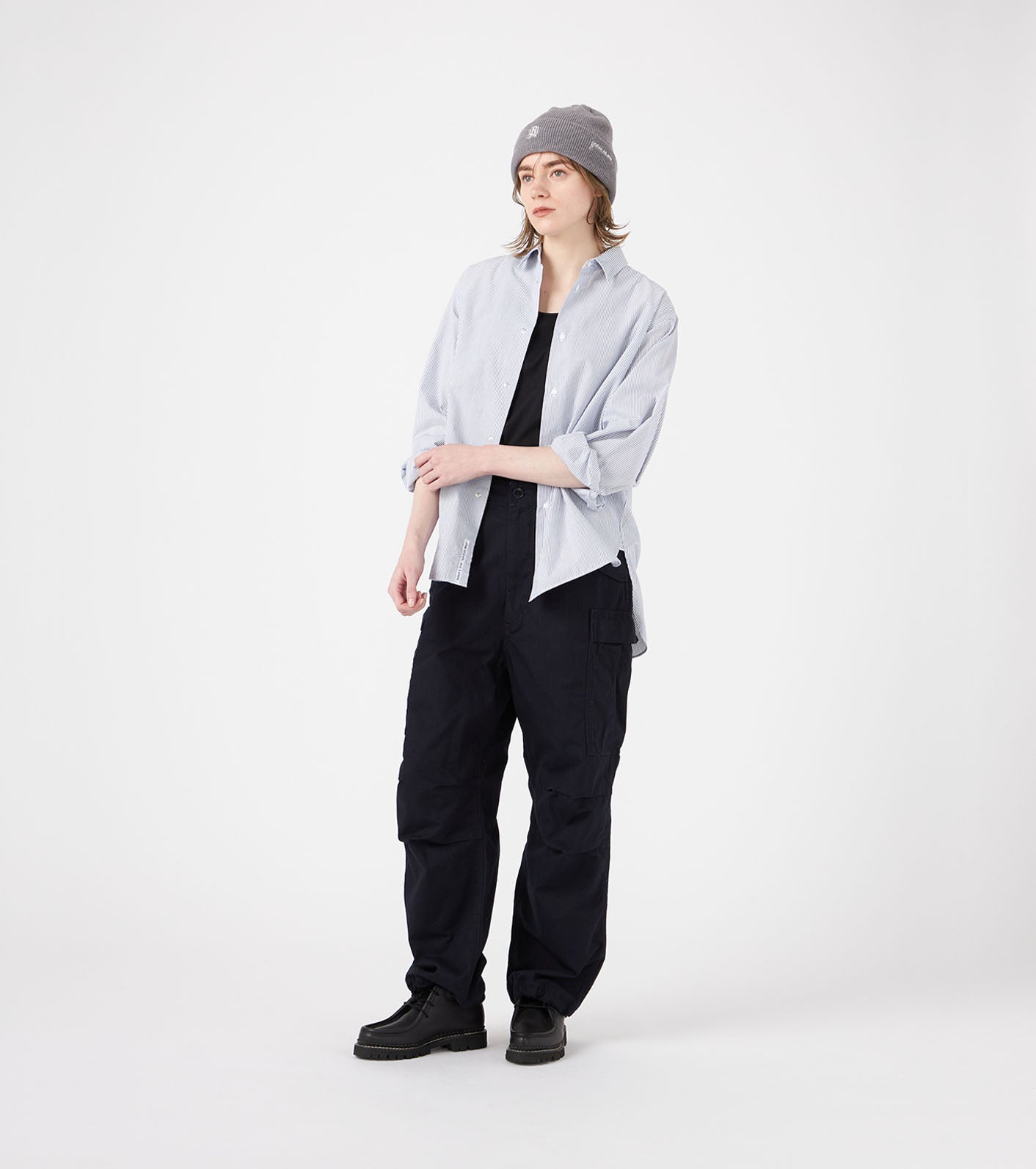 nanamica Regular Collar Stripe Wind Shirt