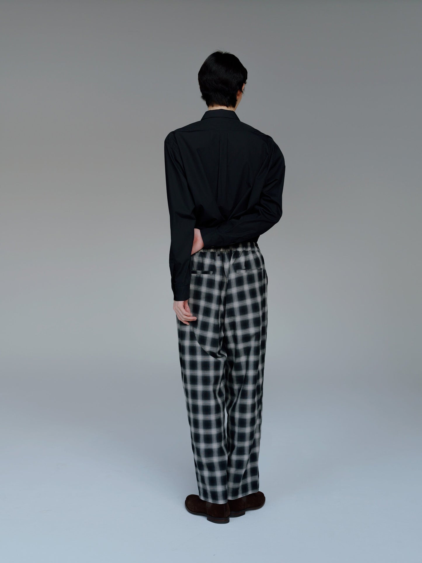 ssstein COTTON VISCOSE WIDE EASY TROUSERS