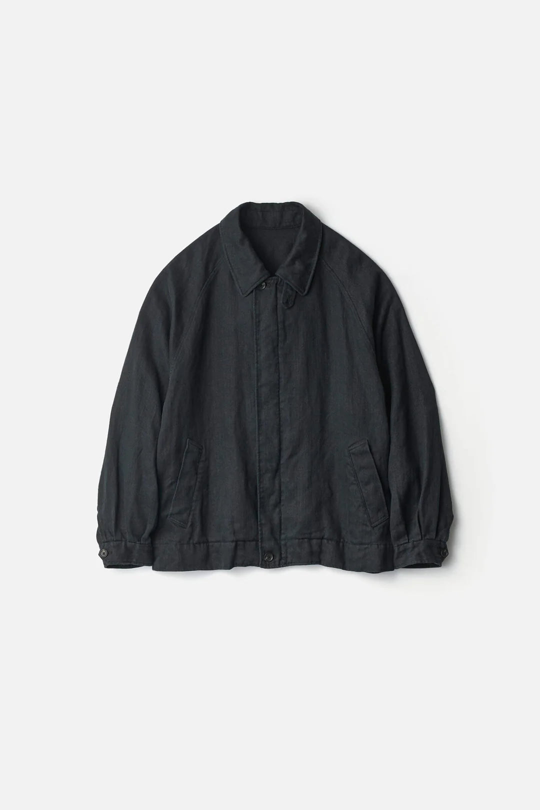 ssstein HEAVY LINEN HERRINGBONE ZIP JACKET – unexpected store ssstein HEAVY LINEN HERRINGBONE ZIP JACKET – unexpected store